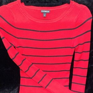 Size Small black and red striped sweater